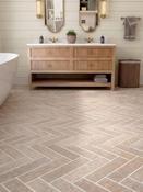 Dijon Tumbled Herringbone Tiles - 200x50x20mm