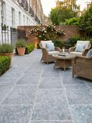 Dijon Grey Chiselled Limestone Effect Porcelain Paving Slab - 900x600x20mm