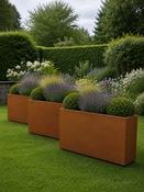 Corten Steel Planter - 800x300x600mm - Pre-Rusted image