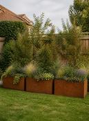 Corten Steel Planter - 1200x400x400mm - Pre-Rusted image