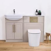 Imperial Light Beige Combination Bathroom Suite - Vanity Unit with WC unit &amp; Toilet - 1200mm