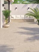 Lyon Limestone Antique Chiselled Edge Porcelain Slab - 905x605x20mm