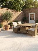 Masia White Antique Chiselled Porcelain Paving Slabs - 900x600x20mm