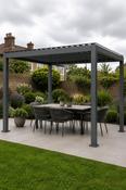 Shadow Nord Steel Pergola in Graphite Grey - 3 x 4m Free Standing image