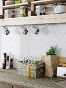 Mayfair White Pyramid Gloss Wall Tiles - 115x130
