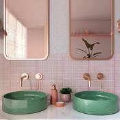 Soldeu Pink Brick Effect Porcelain Tiles - 75x300mm