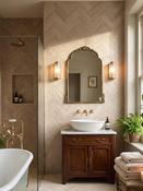 Texas Sand Antique Chiselled Edge Porcelain Tile - 70x280x9mm image