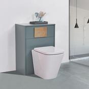 Manor Twilight Blue Freestanding WC Unit With Toilet, Water Tank &amp; Flush Plate - 600mm image