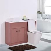 Flair Burning Red Combination Bathroom Suite - Vanity Unit with WC unit &amp; Toilet - 1200mm image