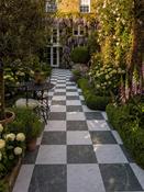Lusso Verde + Carrara Outdoor Porcelain Paving Tiles - 300x300x20mm