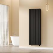 Boston Black Double Panel Vertical Radiator - 1600x530mm image
