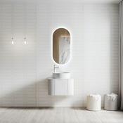 Bali Solid Wood Fluted White Vanity - 600mm image