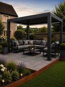 Wonder Rectractable Roof Motorised Pergola with LED Lights - 3m x 4m image