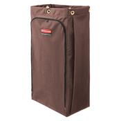 114 Litre Canvas Bag for High-Capacity Janitorial Cleaning Carts, Vinyl Lining, Brown image