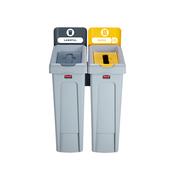 Slim Jim Recycling Station Bundle 2 Stream - Landfill/Plastic image