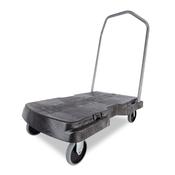 Triple Trolley with User-Friendly Handle, Standard-Duty with 5 In Casters, Black image