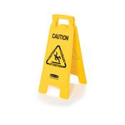 26 in Multilingual "Caution" Sign, 2-Sided, Yellow image