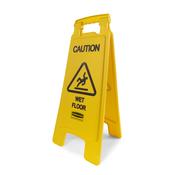 26 in "Caution Wet Floor" Sign, 2-Sided, Yellow image