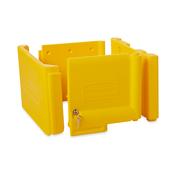 locking Cabinet Door Kit for Traditional Janitorial Cleaning Carts, Yellow