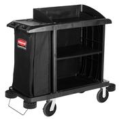 Executive Traditional Compact Housekeeping Cart, Black image