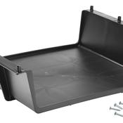 Executive Under Deck Glass Rack for Traditional Housekeeping Carts, Black