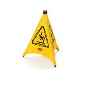 50.8cm Multilingual "Wet Floor" Pop-Up Floor Cone, Yellow image