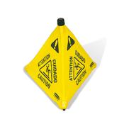 76.2cm Multilingual "Wet Floor" Pop-Up Floor Cone, Yellow