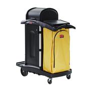 Janitorial Cleaning Cart with Doors and Hood - High-Security image