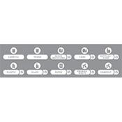 Slim Jim Recycling Station LABEL KIT - ENGLISH VERSION
