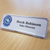 Full Colour Domed Name Badge, 75mm x 30mm image