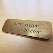Laser Engraved Name Badge, 65mm x 20mm image