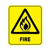 "Fire" Hazard Sign - Aluminium image