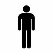 Men's Toilet Sign - Aluminium image