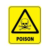 "Poison" Hazard Sign - Aluminium image