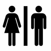 Toilets sign, Aluminium image