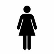Women's Toilet Sign, Aluminium image