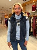 Hv Polo Navy Faux-Fur Zip Gilet