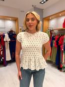 Soaked Polka Dot Ruched Top image