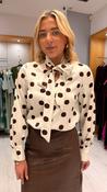 Polka Dot Pussy Bow Blouse