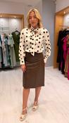 Smashed Lemon Brown Midi Skirt image