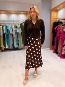 Smashed Lemon Brown Polka Dot Skirt image