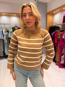 HV Polo Camel &amp; Cream Stripe Knit image