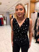 My Essential Black Waterfall Stud Top