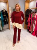 Arggido Burgundy &amp; Cream Two-Piece Set image