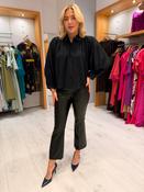 Soaked Black Faux Leather Trousers image