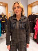 K Design Checked Zip-Up Jacket image