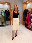 Soaked Cream Faux Fur Midi Skirt