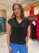 Soaked In Luxury Black Satin Top