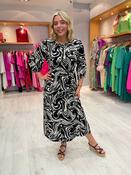 Kaffe Carmen Black and White Graphic Print Dress