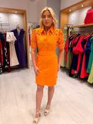 K Design Orange Embroidery Dress